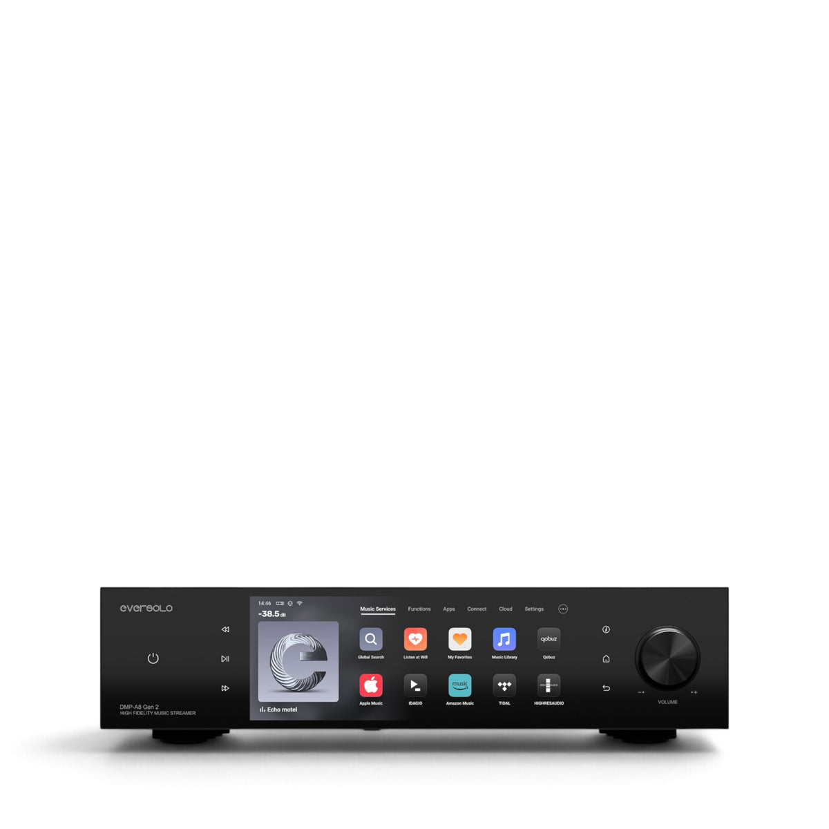 Eversolo DMP-A8 Gen 2 in Schwarz - Frontansicht