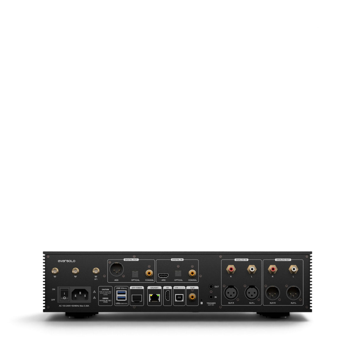 Eversolo DMP-A8 Gen 2 in Schwarz - Rückansicht