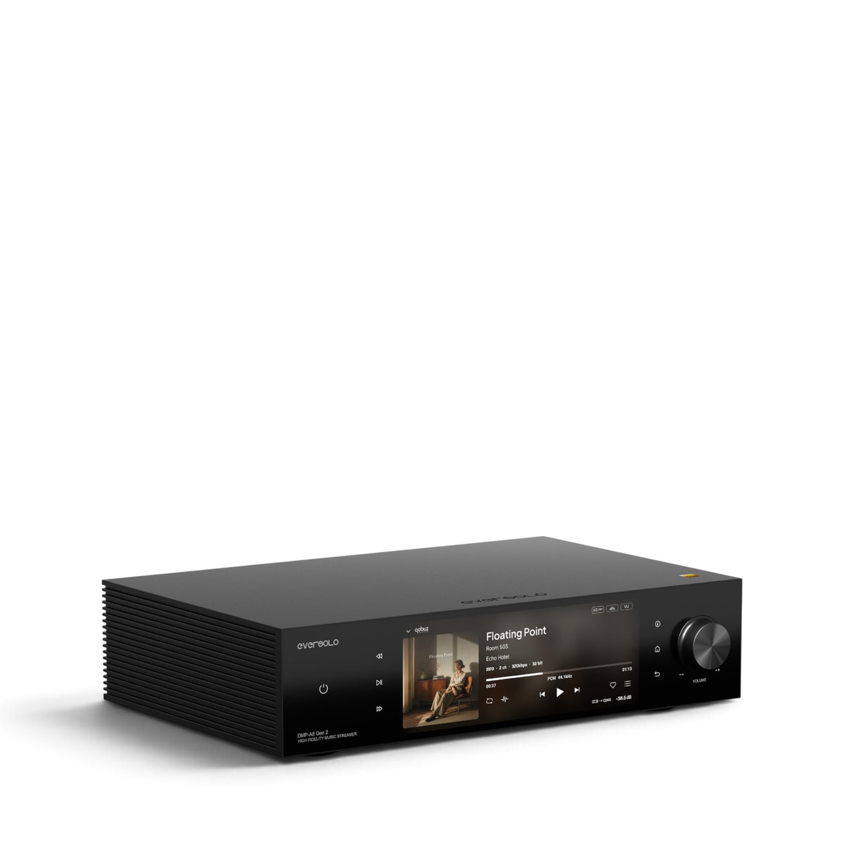 Eversolo DMP-A8 Gen 2 in Schwarz - Seitenansicht vorne