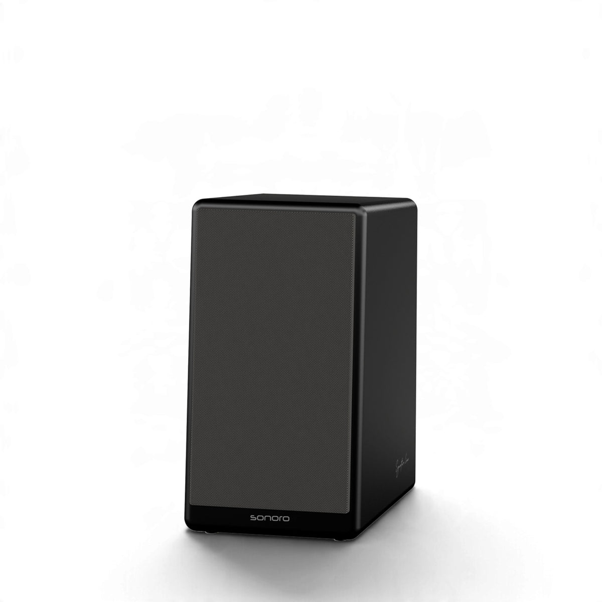 Sonoro Orchestra Slim Signature Seitenansicht rechts in Schwarz mit Abdeckung