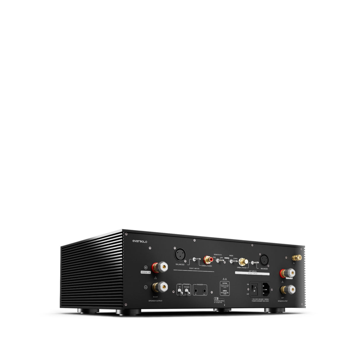 Eversolo AMP-F8 in Schwarz Seitenansicht hinten