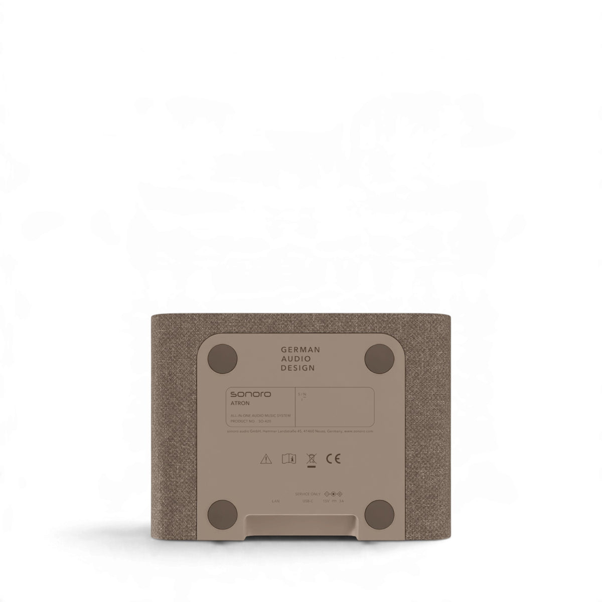 sonoro ATRON All-In-One-Gerät in Sand/Creme unten Ansicht