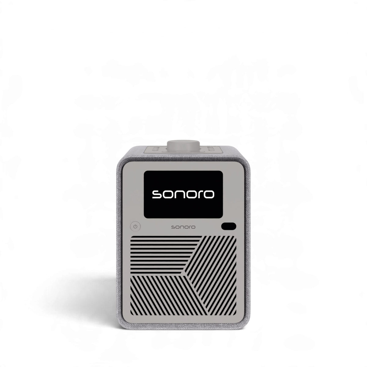 sonoro ATRON All-In-One-Gerät in hellgrau/silber Vorderseite oben