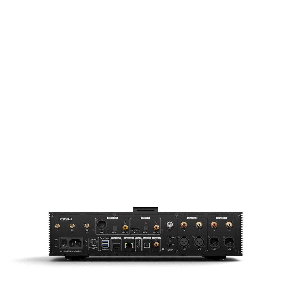 Eversolo DMP-A8 Master Edition Gen 2 in Schwarz - Rückansicht