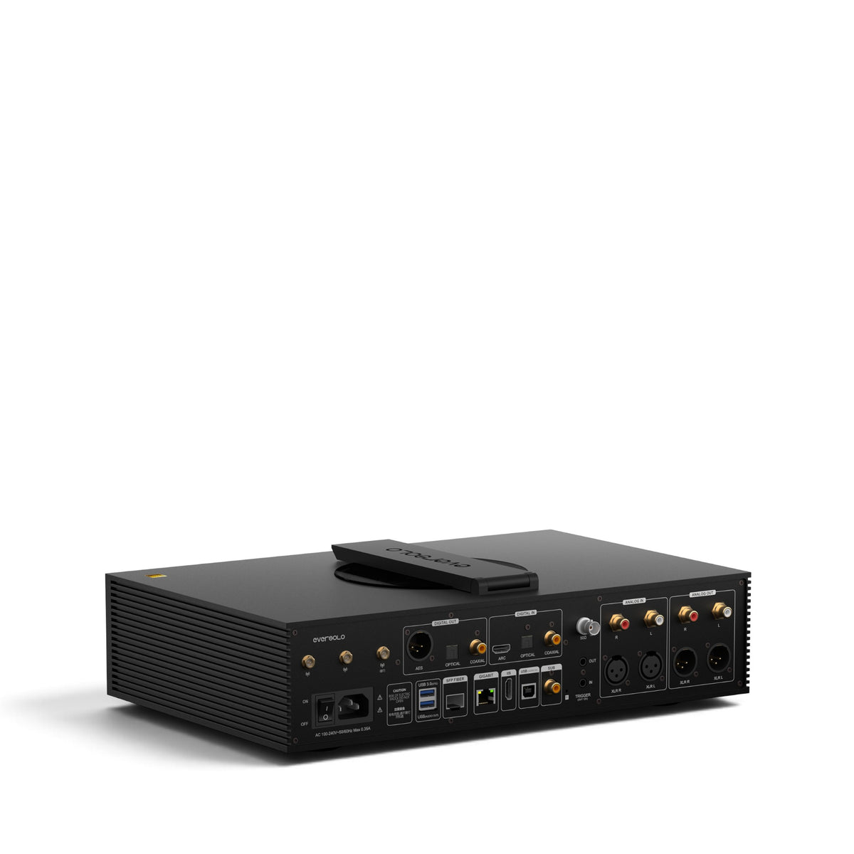 Eversolo DMP-A8 Master Edition Gen 2 in Schwarz - Seitenansicht Rückseite