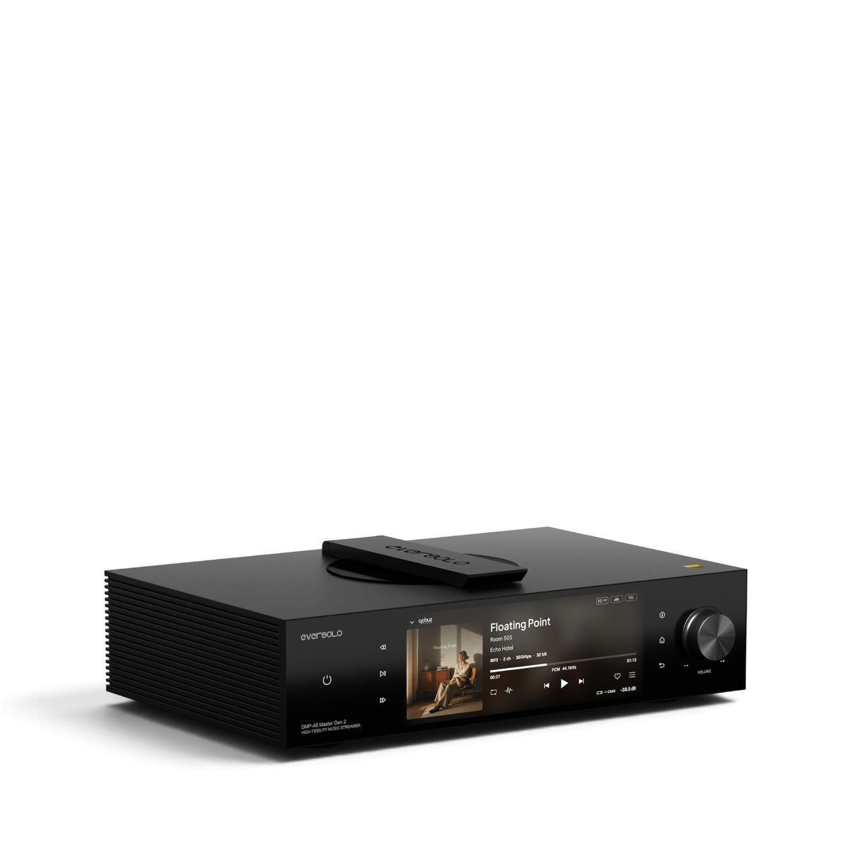 Eversolo DMP-A8 Master Edition Gen 2 in Schwarz - Seitenansicht Vorderseite