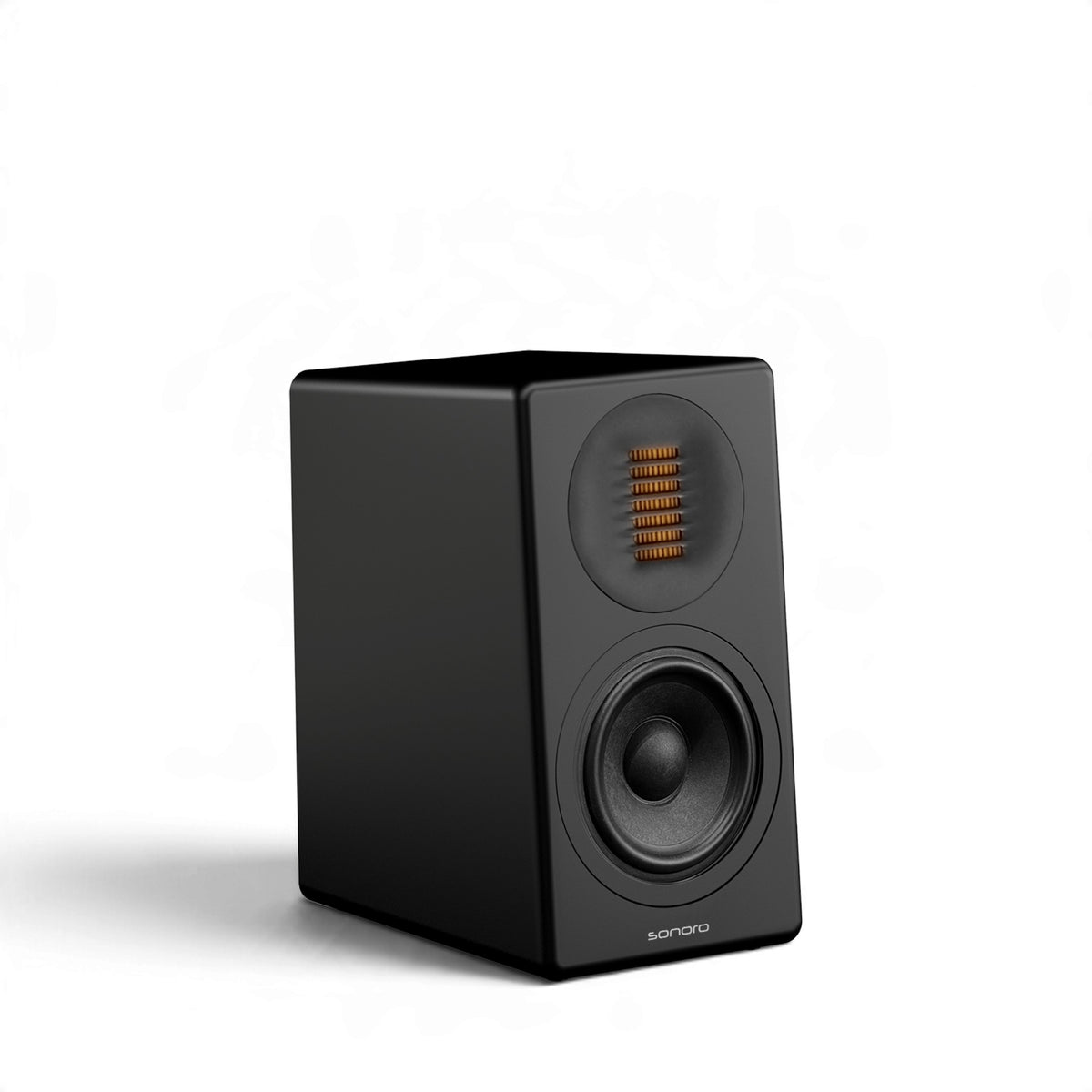 Sonoro Orchestra Slim Signature Seitenansicht stark links in Schwarz ohne Abdeckung