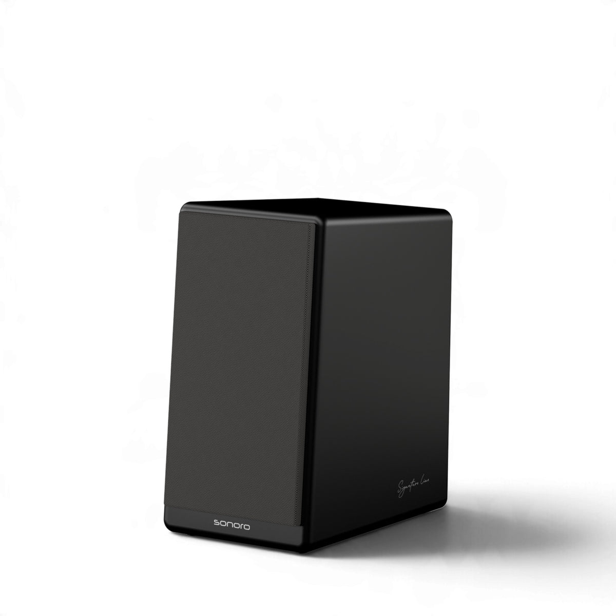 Sonoro Orchestra Slim Signature Seitenansicht stark rechts in Schwarz mit Abdeckung