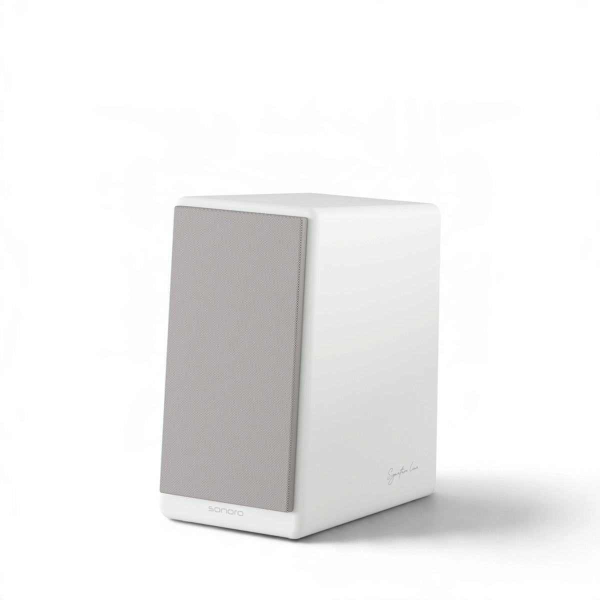 Sonoro Orchestra Slim Signature stark-seitlich-rechts weiss mit-abdeckung