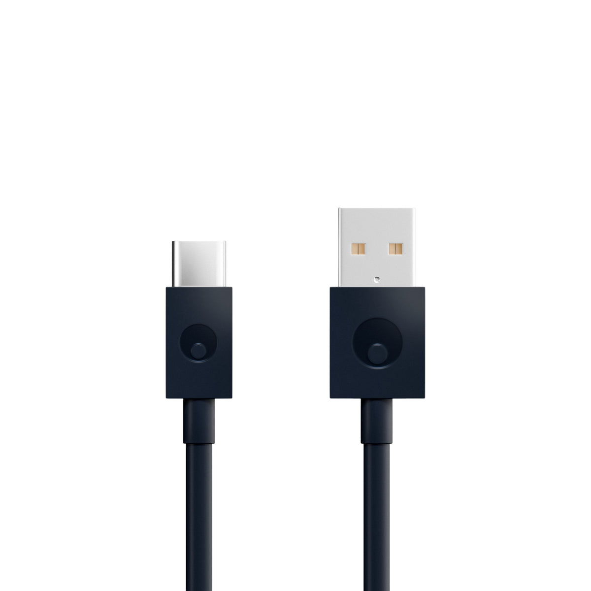 Dunkelblaues USB-Kabel im Bildsatz der Cambridge Audio Melomania A100 SE mit USB-A- und USB-C-Stecker.