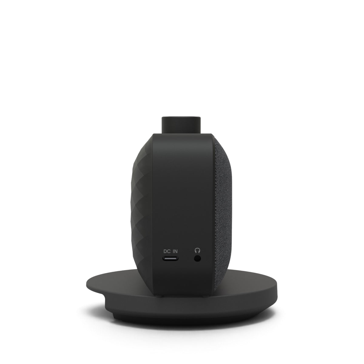 faller audio OSKAR easy in Schwarz seitlich mit Basisstation 