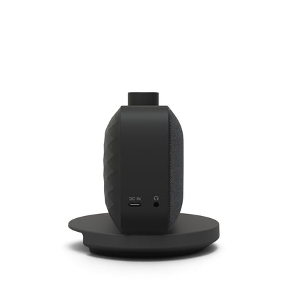 faller audio OSKAR easy in Schwarz seitlich mit Basisstation 