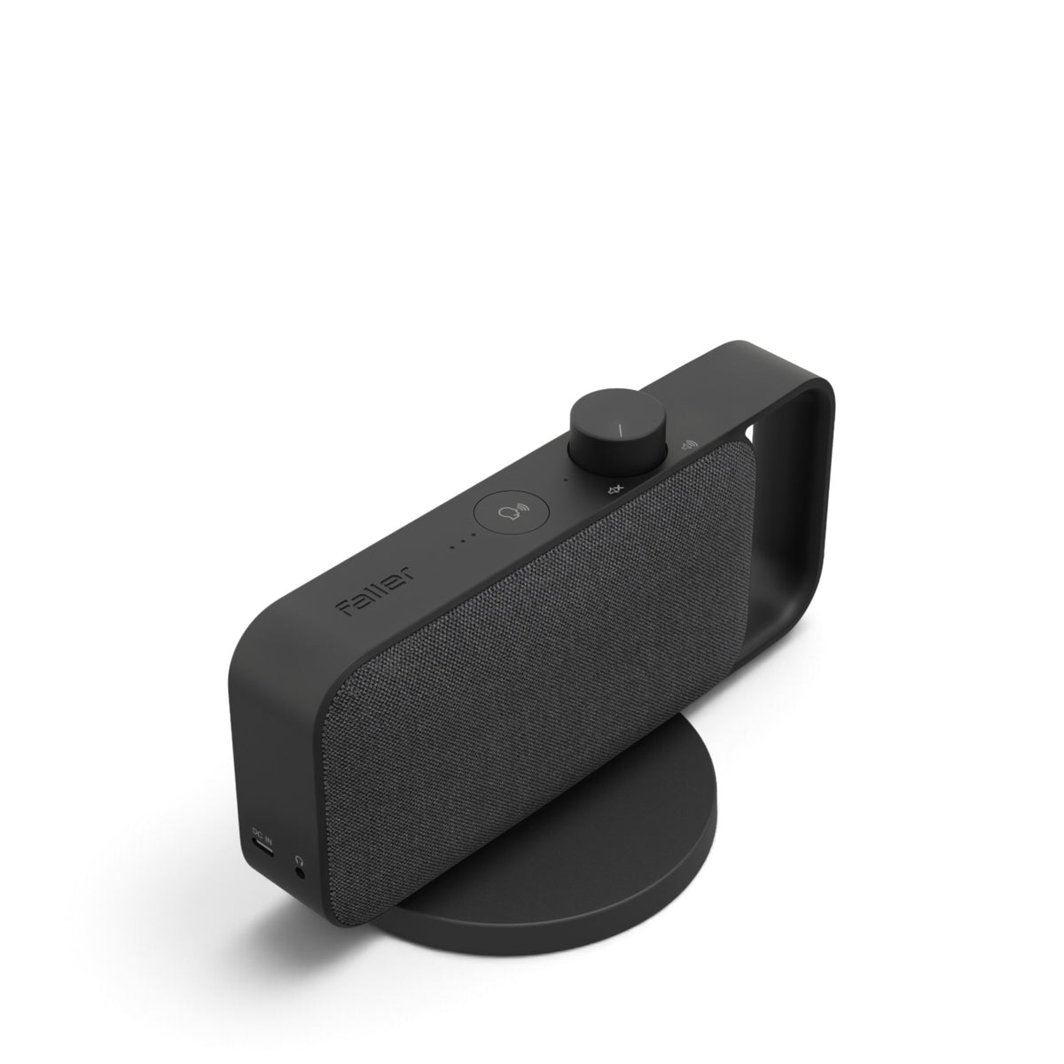 faller audio OSKAR easy in Schwarz seitlich links oben mit Basisstation