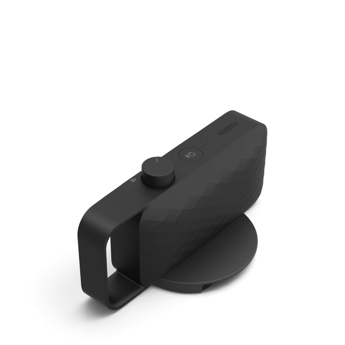 faller audio OSKAR easy in Schwarz seitlich links oben rueckansicht mit Basisstation