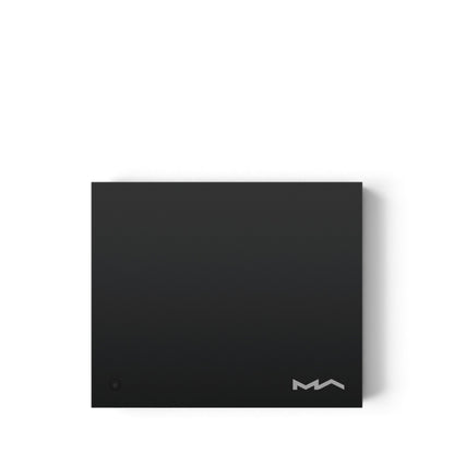 Oberseite des Matrix Audio mini-i Pro 4 in Schwarz mit Matrix-Audio-Logo.