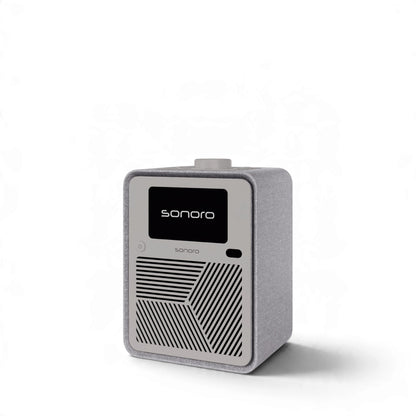 sonoro ATRON All-In-One-Gerät in hellgrau/silber Seitenansicht rechts