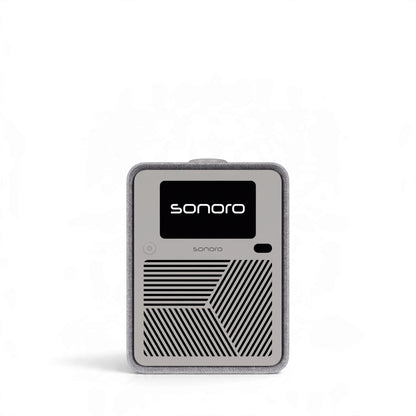 sonoro ATRON All-In-One-Gerät in hellgrau/silber Vorderseite